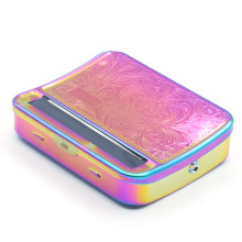 [Cross-border hot sale] Spot 70MM colorful manual adjustable metal cigarette case rolling paper